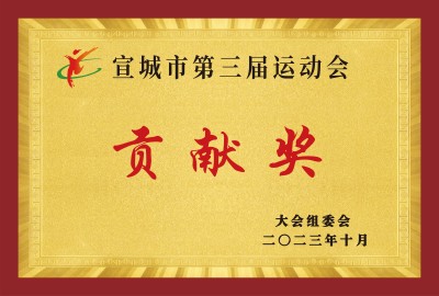 宣城市第三屆運動會貢獻獎